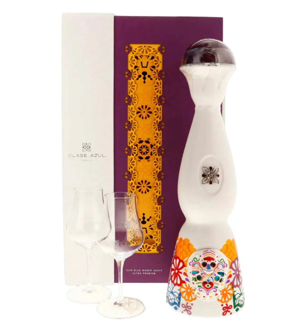 2022 Clase Azul Dia de los Muertos Tequila Colores Edition Gift Set with Glasses