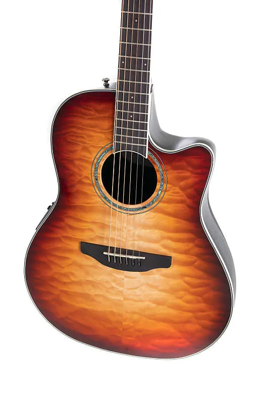 Acoustic Guitar Ovation CS24X-7C Celebrity Standard Mid Depth Cutaway Nato Neck 6-String Acoustic-Electric Guitar w/Gig Bag