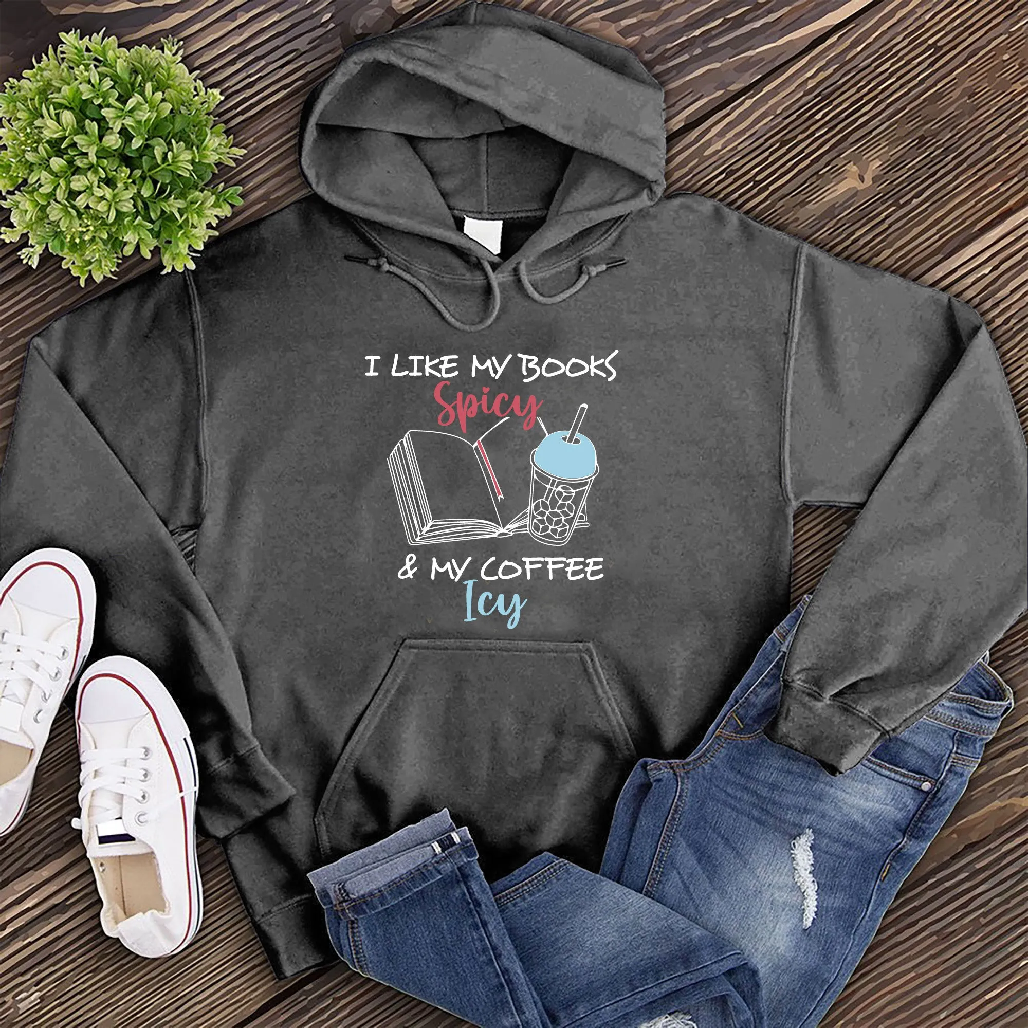 Books Spicy & Coffee Icy Hoodie
