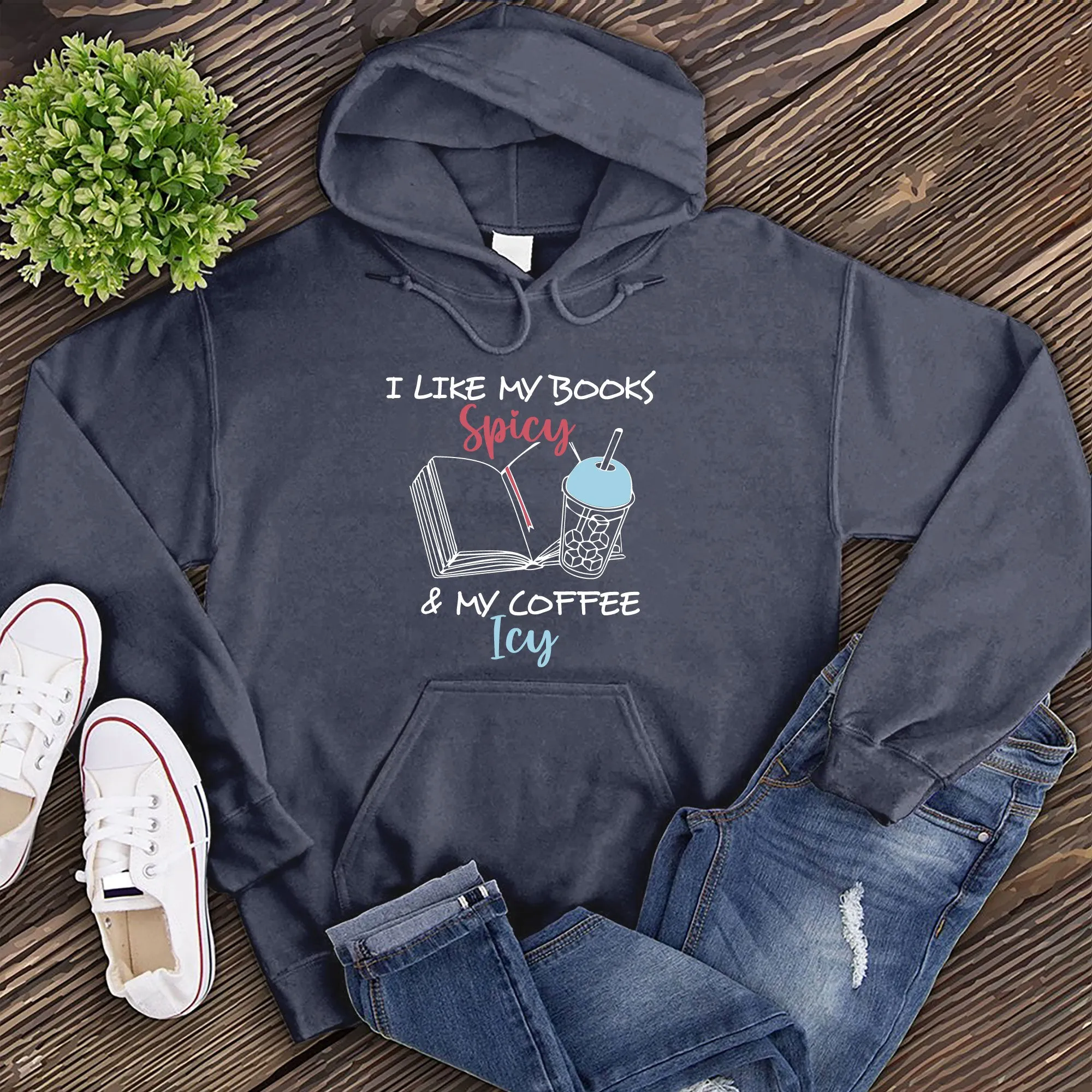 Books Spicy & Coffee Icy Hoodie