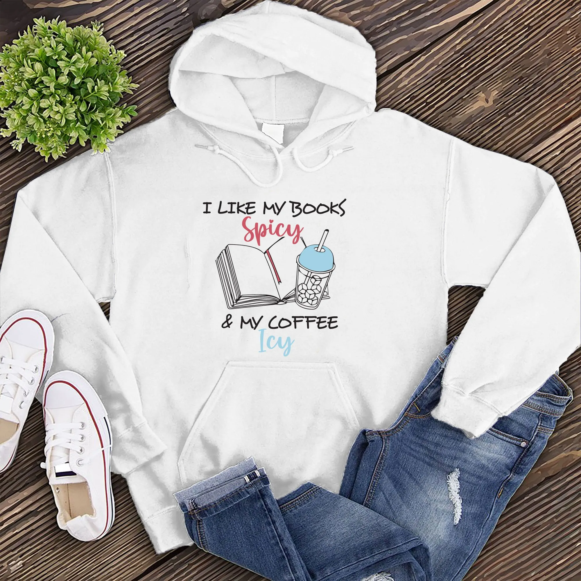 Books Spicy & Coffee Icy Hoodie