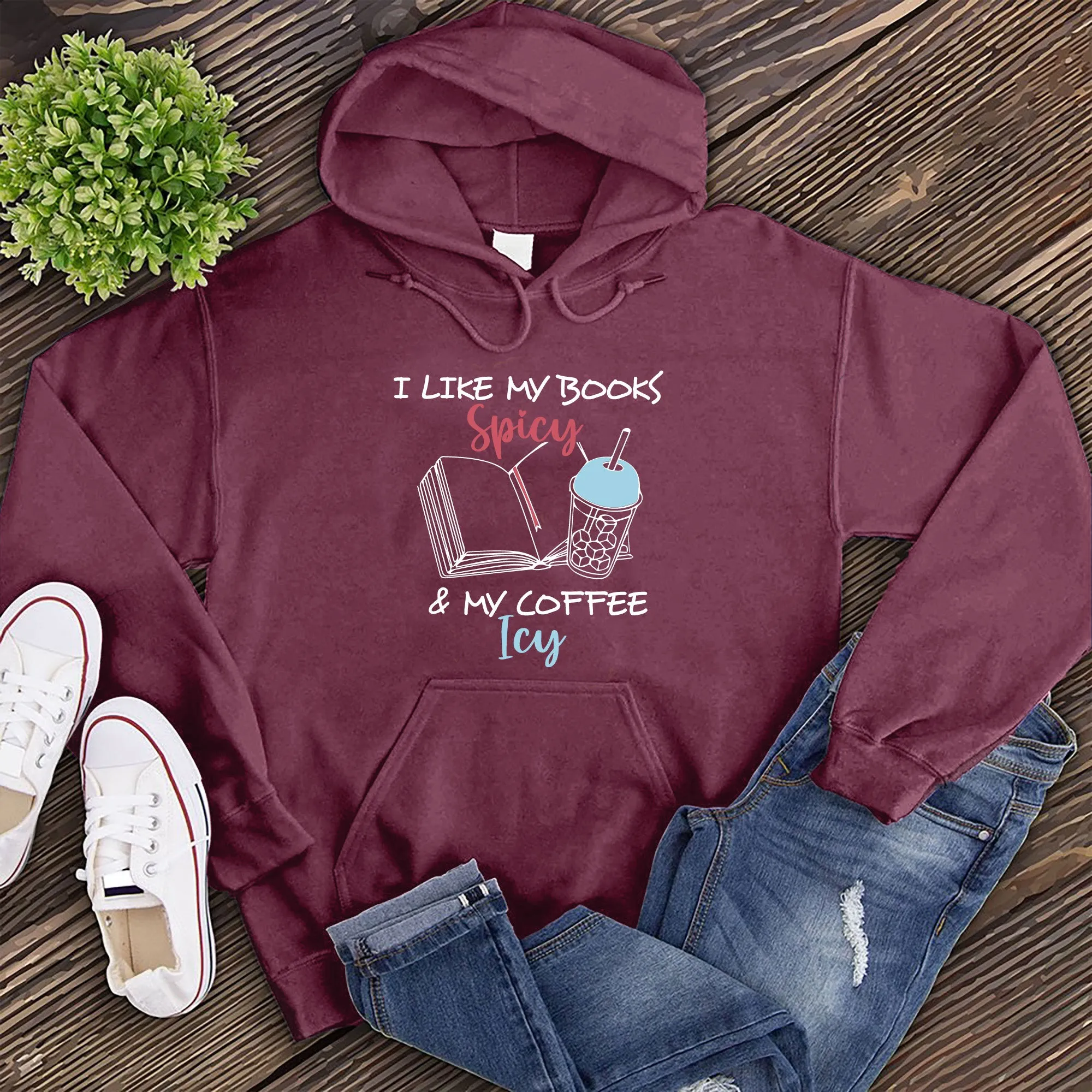 Books Spicy & Coffee Icy Hoodie