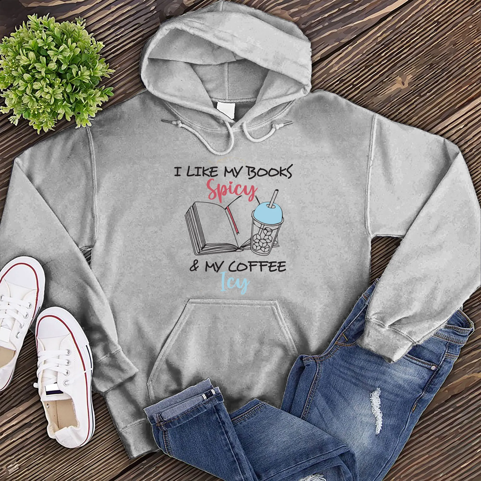 Books Spicy & Coffee Icy Hoodie