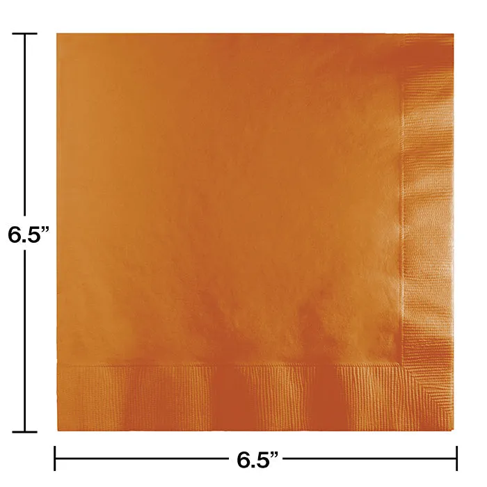 Bulk Pack of 100 Pumpkin Spice Luncheon Napkins 3Ply