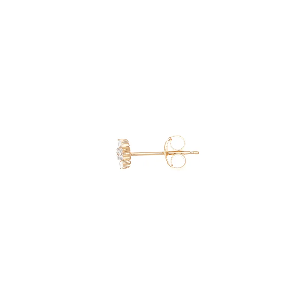 By Charlotte 14k Gold Crystal Lotus Flower Single Stud Earring