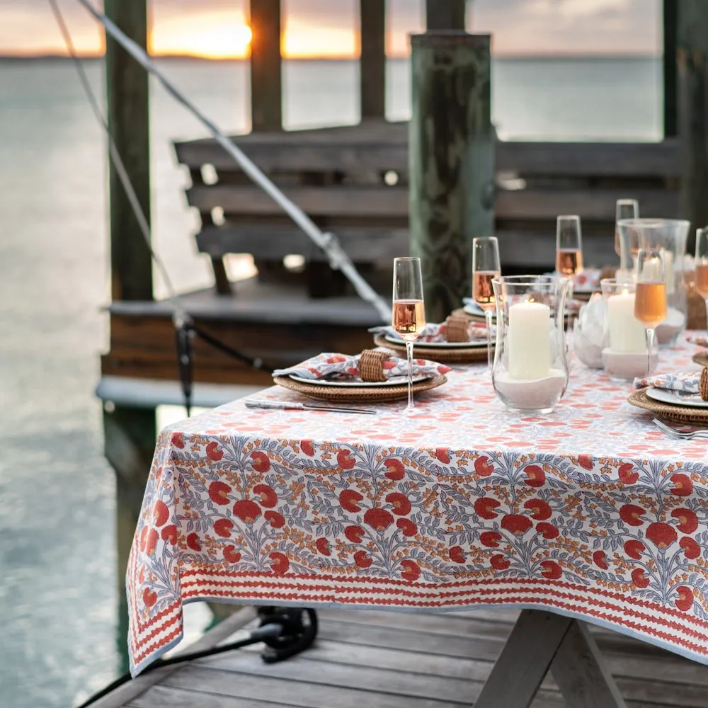 Cactus Flower Ivory Tablecloth