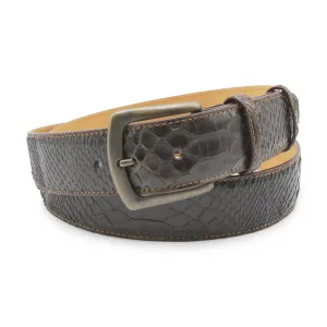 Dark Brown Genuine Python Belt