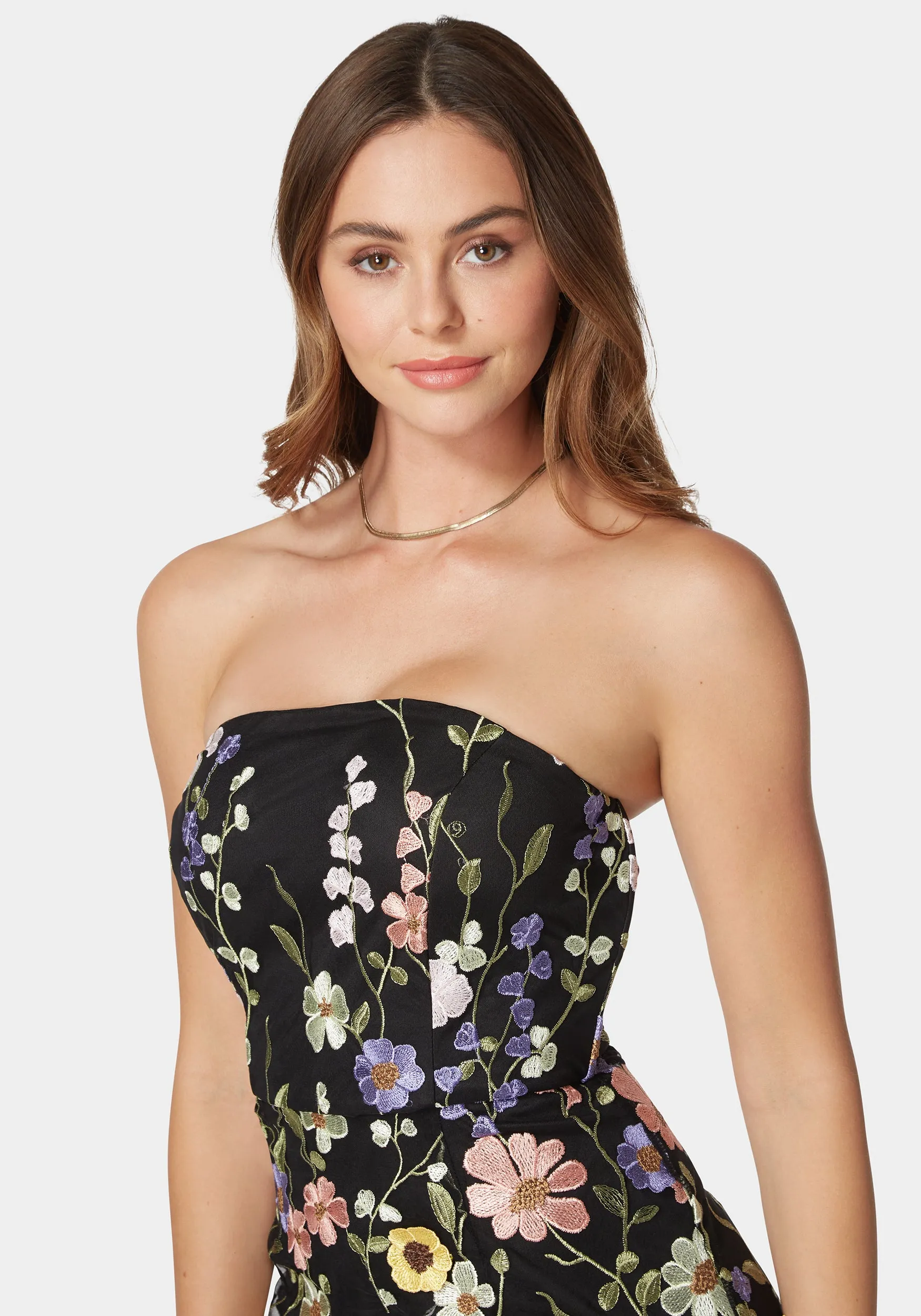 Delilah Floral Embroidered Dress