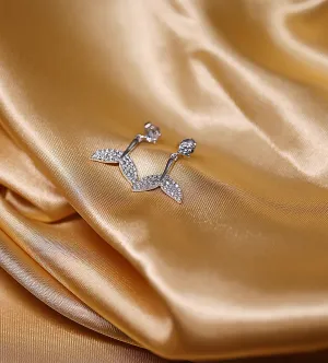 Dolphin tail drop earrings