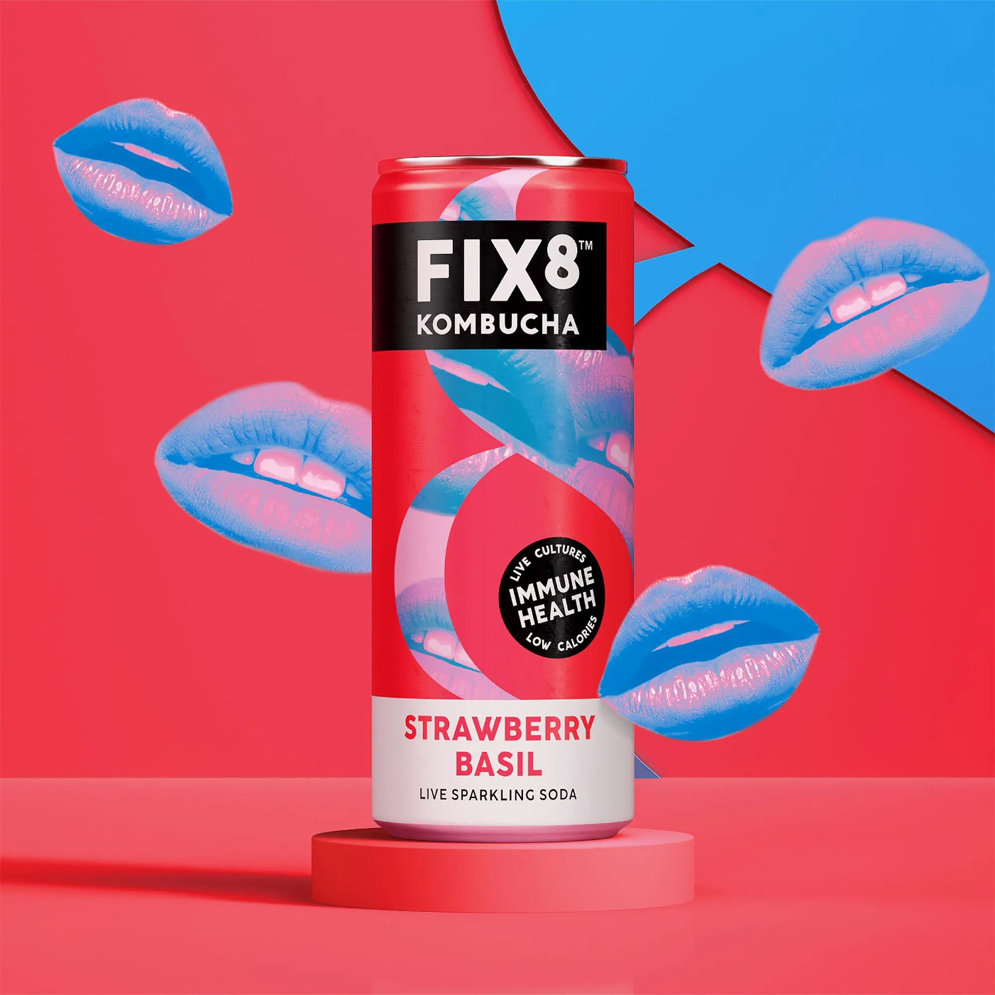 Fix8 Strawberry Basil Kombucha 250ml