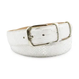 Golden Ice Genuine Python Prong Belt