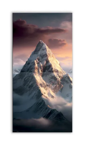 Golden Sunrise Over Majestic Mountain Peak