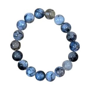 Grey Veins Agate 10mm Bracelet