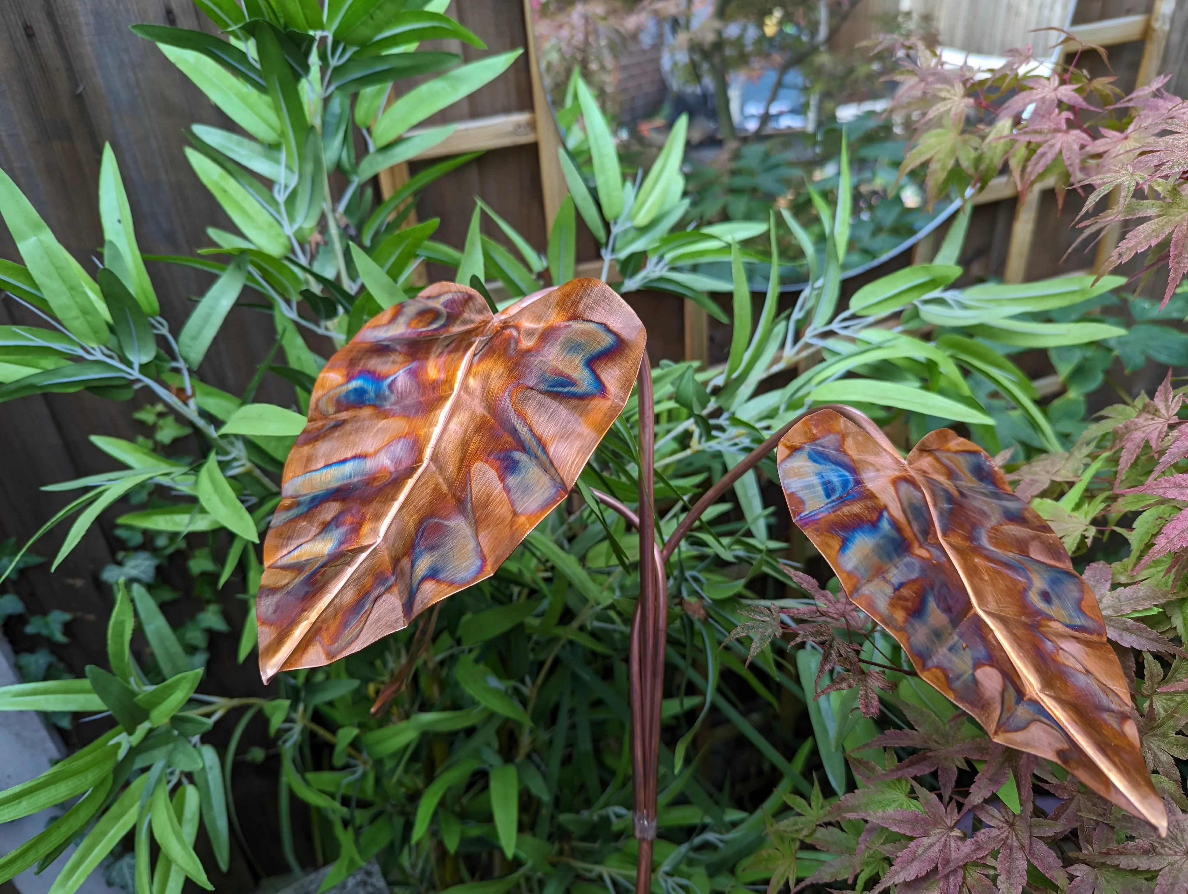 Handmade Copper Hosta Garden Decoration | Made in the UK