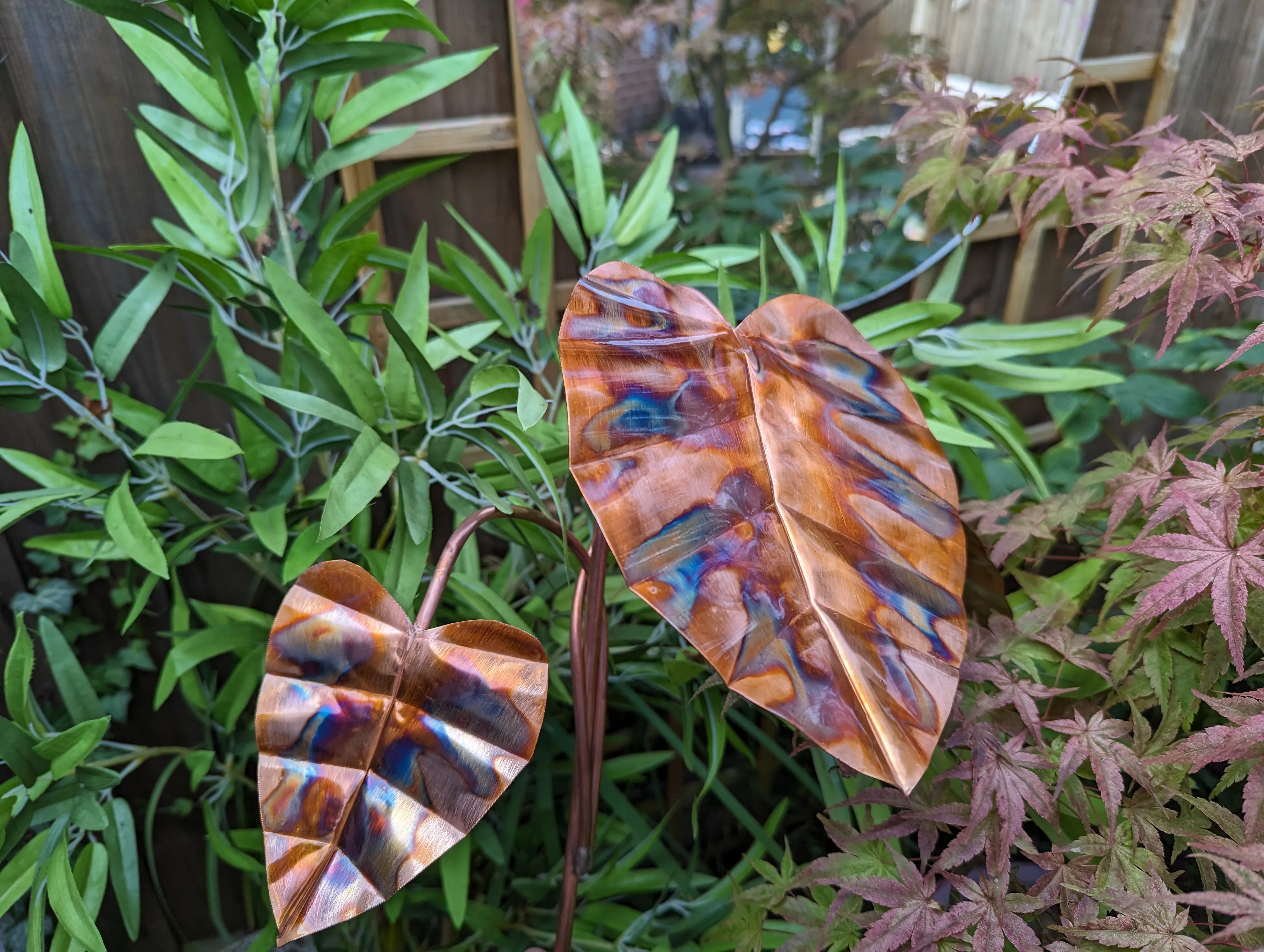 Handmade Copper Hosta Garden Decoration | Made in the UK