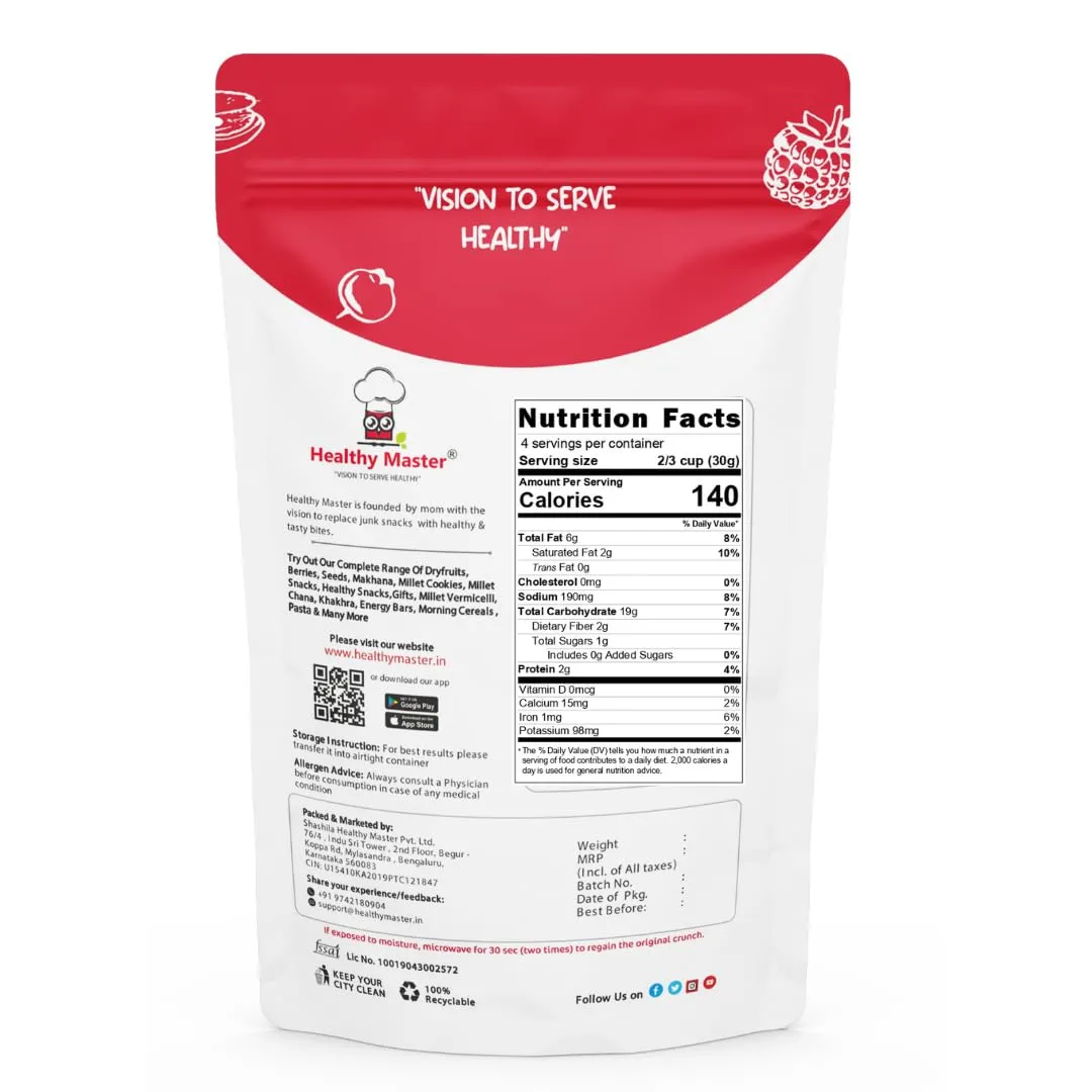 HEALTHY MASTER Vision to serve healthy Baked Beetroot Chips (200 Grams) | Jain Friendly