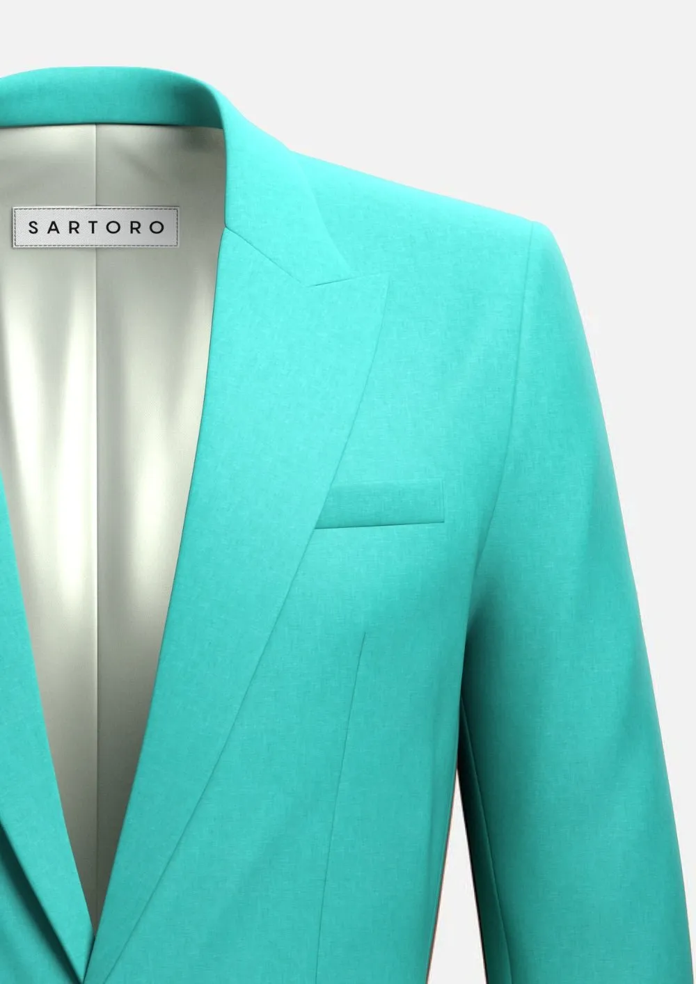 Liberty Atlantis Green Linen Blend Suit