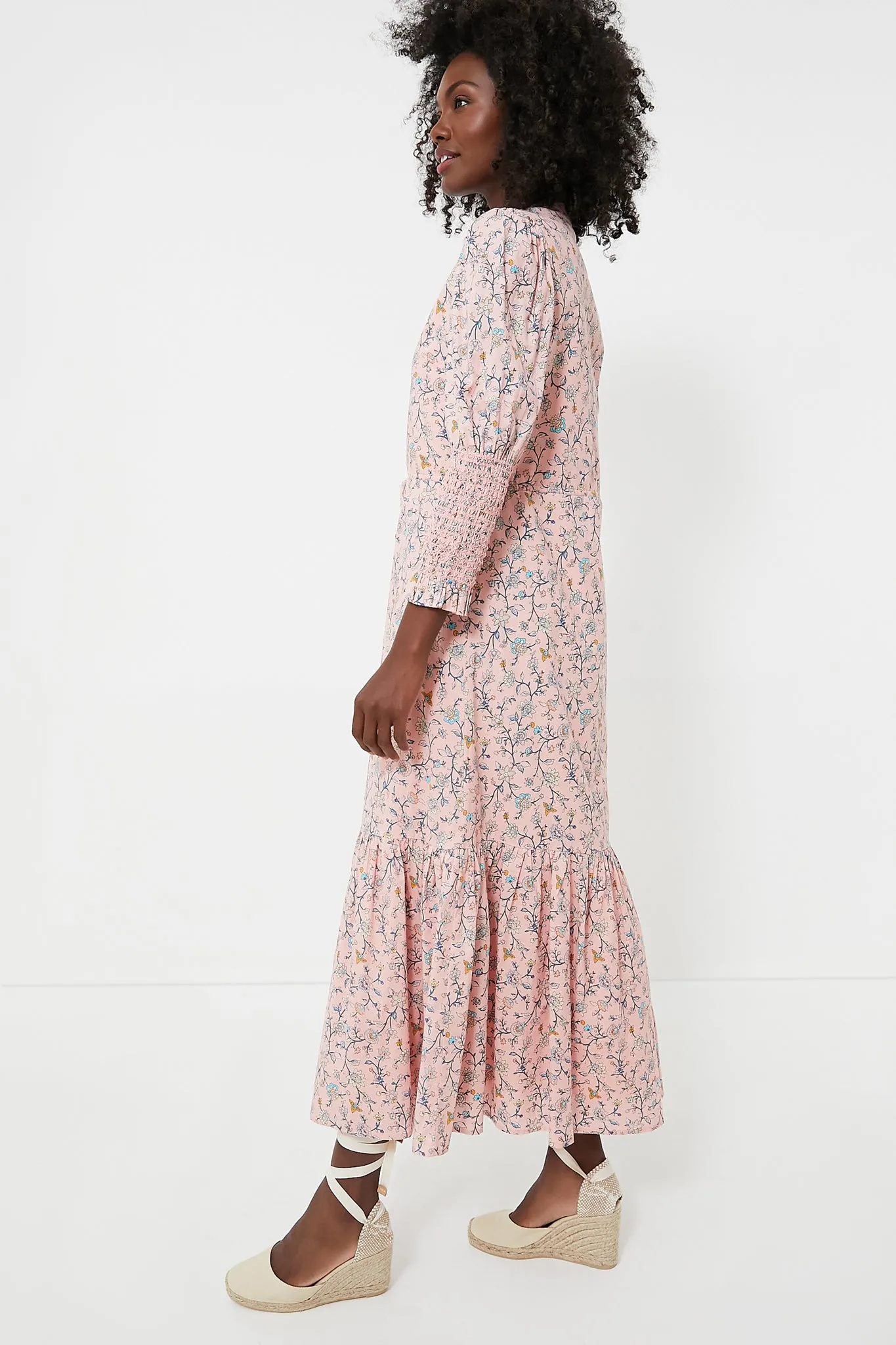 Light Pink Floral Lucille Maxi Dress
