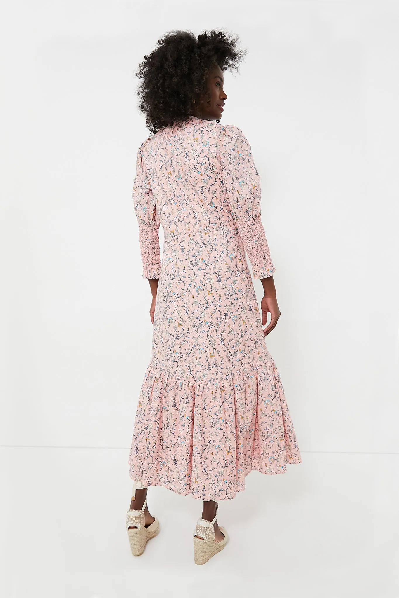 Light Pink Floral Lucille Maxi Dress