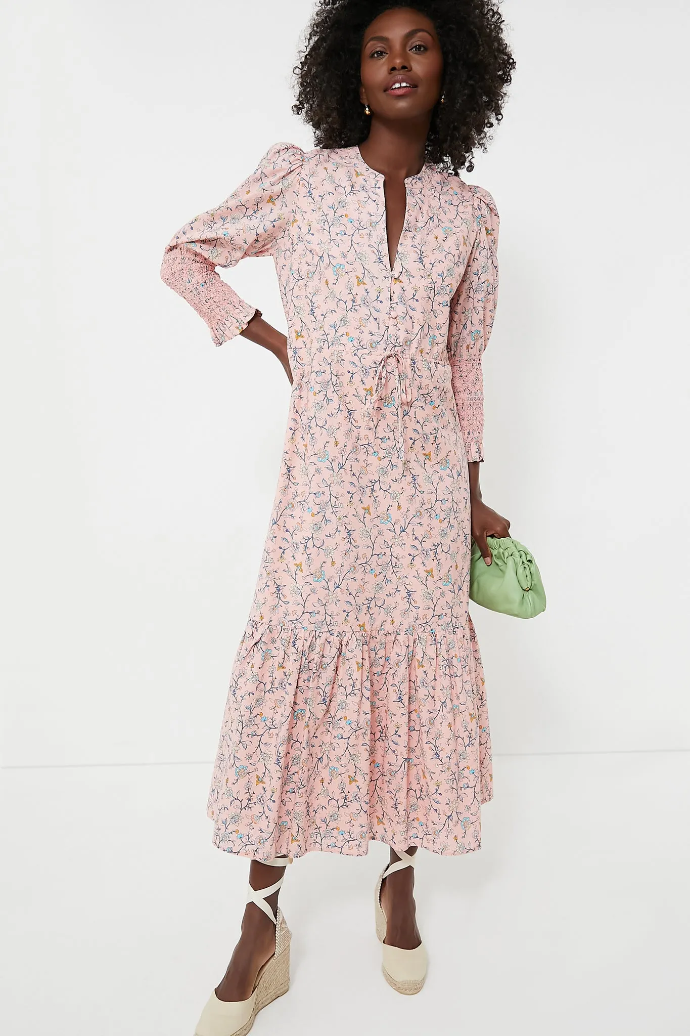 Light Pink Floral Lucille Maxi Dress