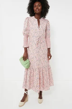 Light Pink Floral Lucille Maxi Dress