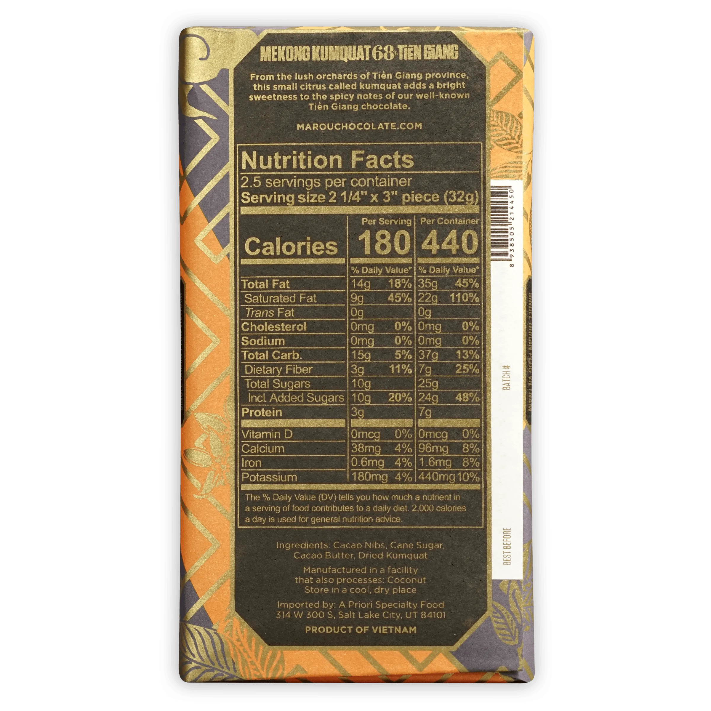 Marou Tien Giang Mekong Kumquat 68%