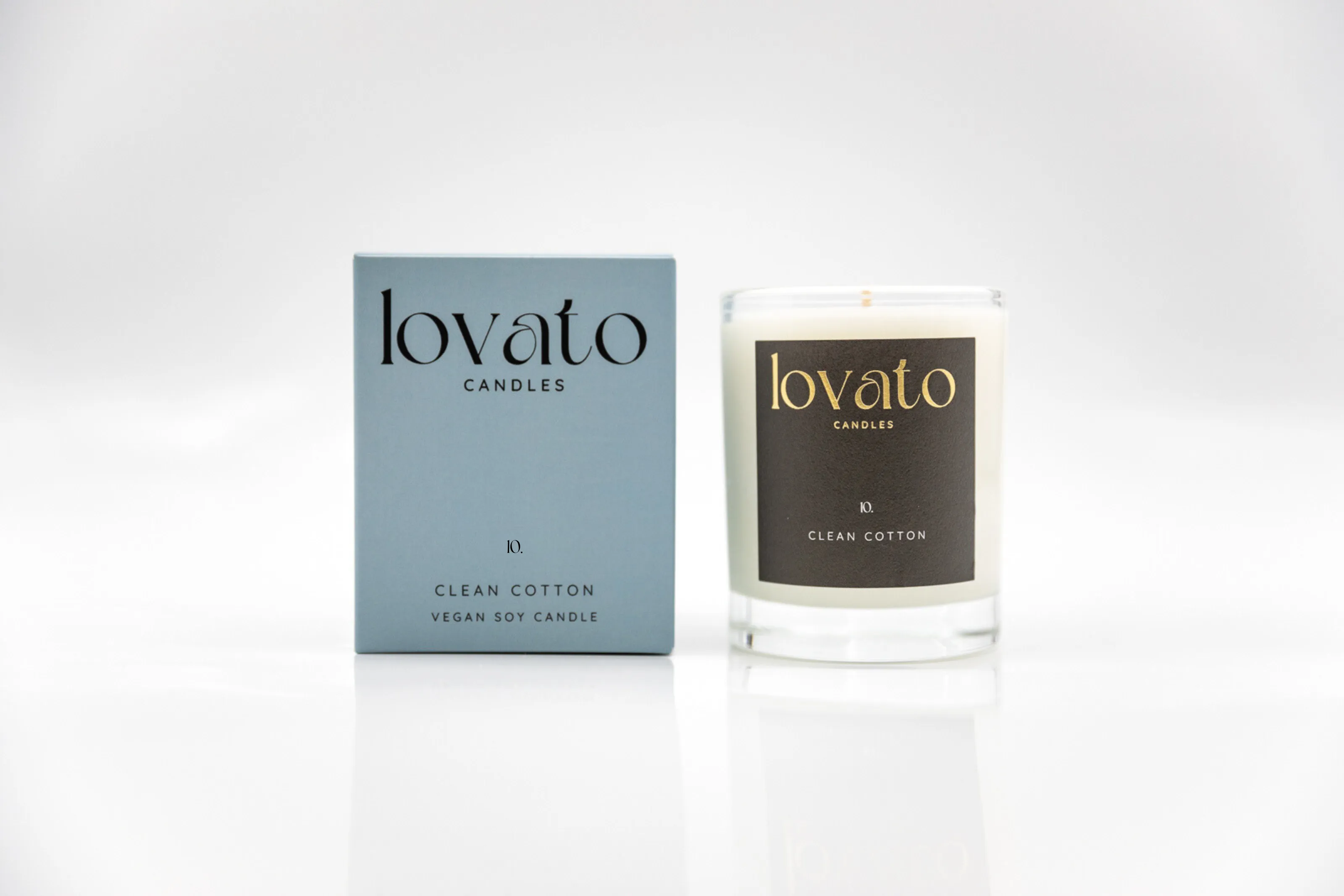 Medium Candle in Box - Clean Cotton
