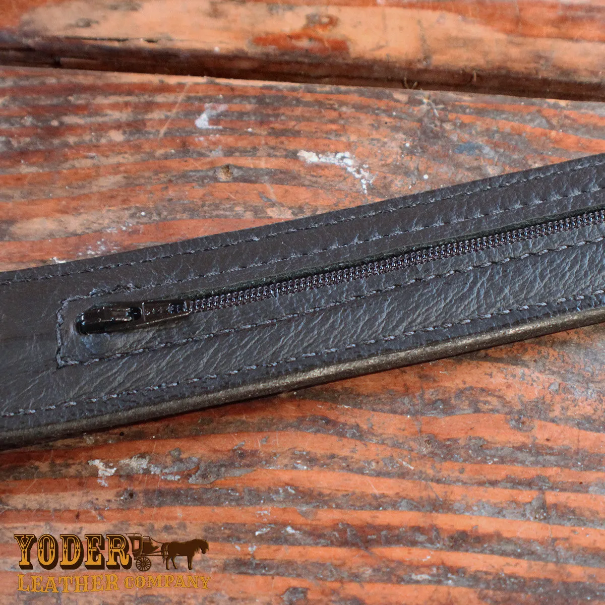 Ostrich Black Money Belt