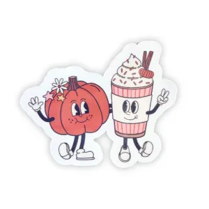 Retro Pumpkin Spice Vinyl Sticker