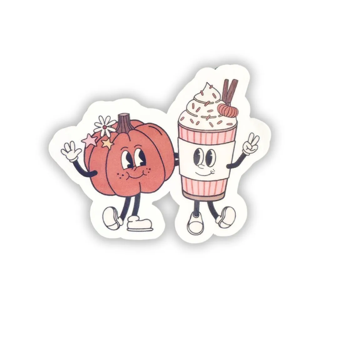 Retro Pumpkin Spice Vinyl Sticker