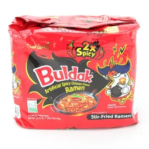Samyang Buldak Ramen 2X Spicy Hot Chicken Flavor Korean Instant Noodle 5 Packs