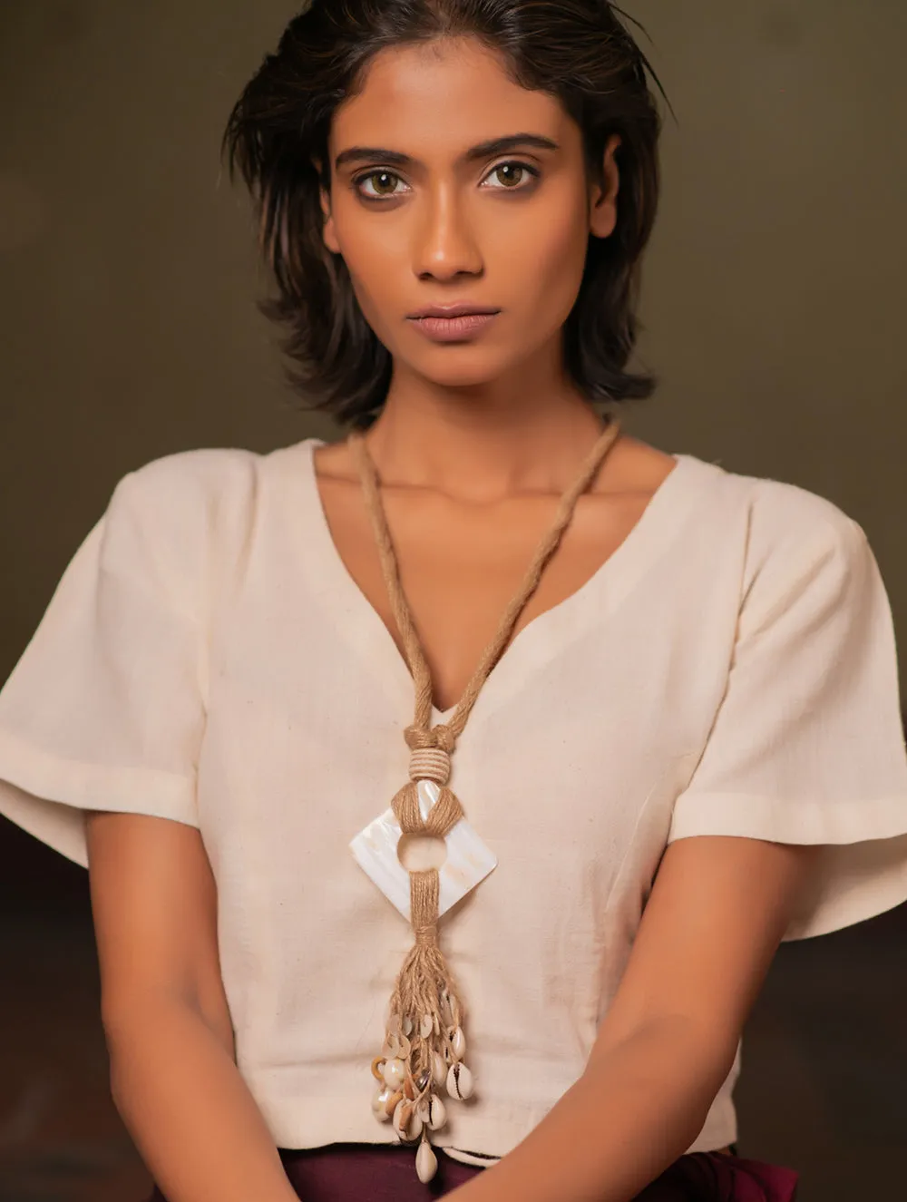 Seashell & Jute Harmony Necklace