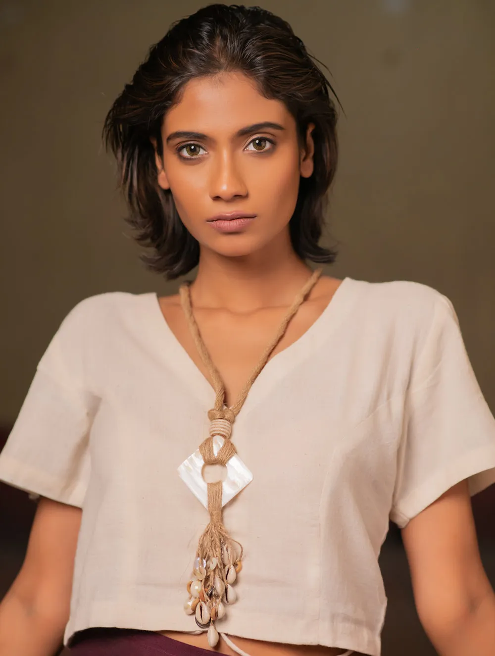 Seashell & Jute Harmony Necklace