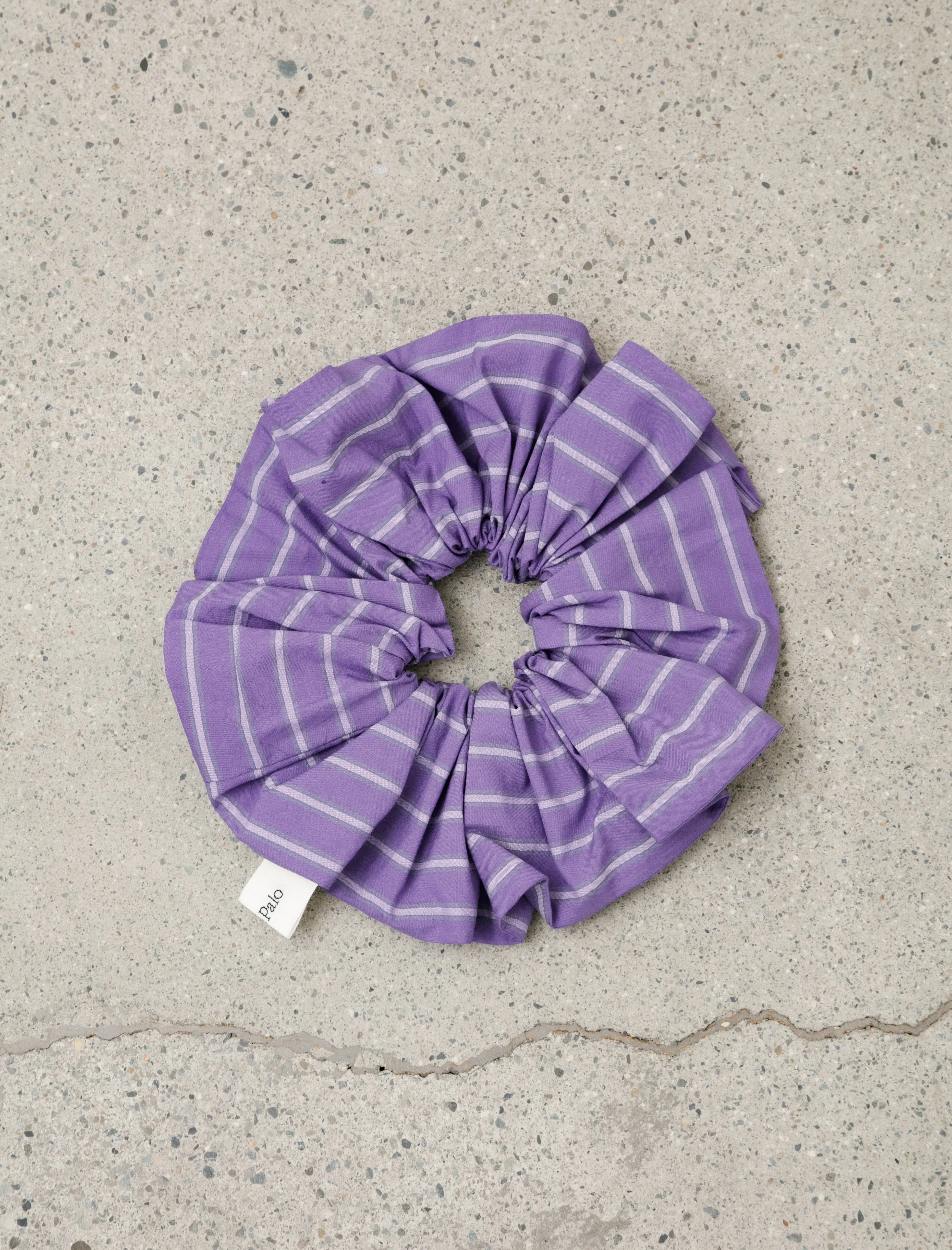 Striped Scrunchie Purple