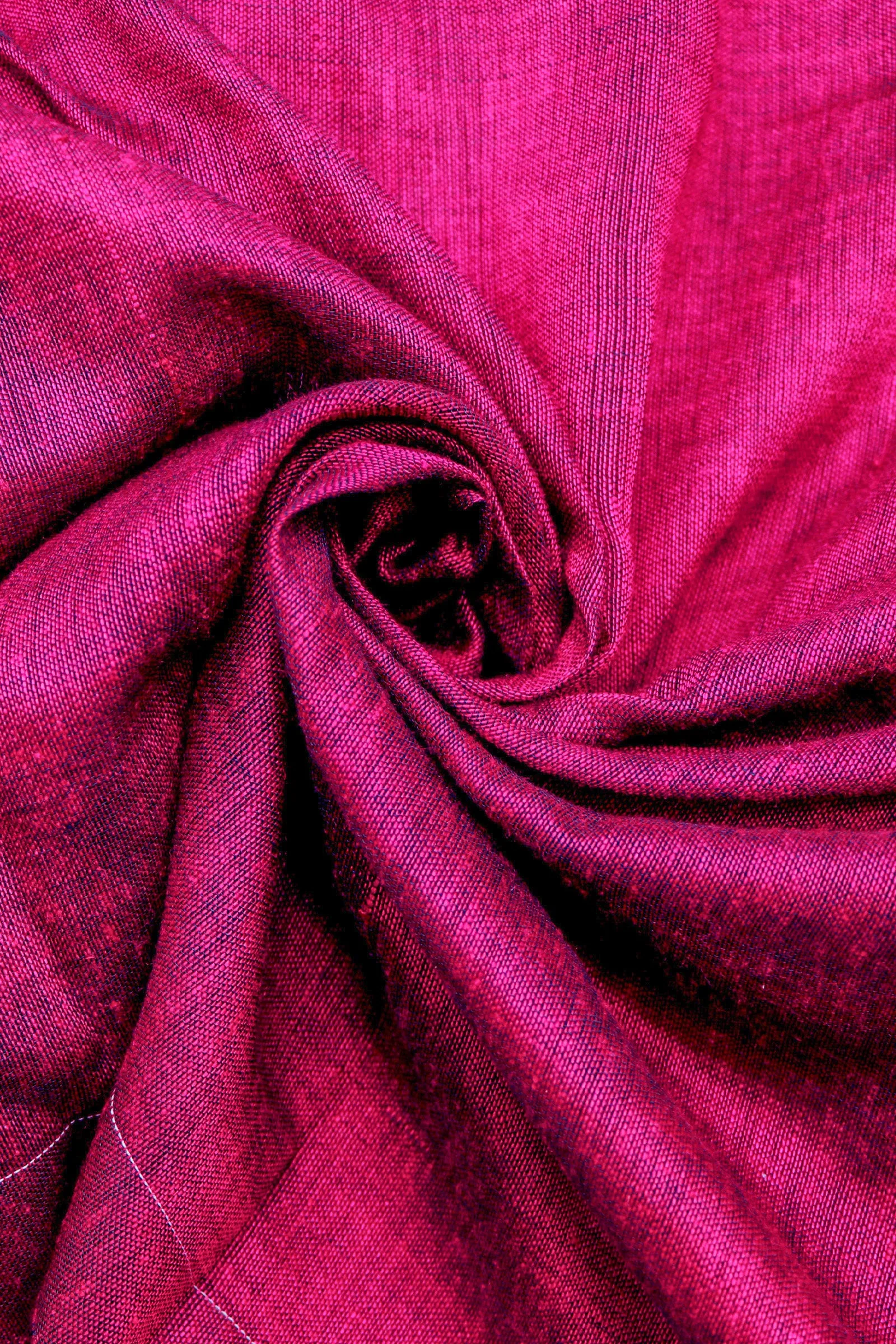 Teejh Carnation Pink and Green Mulmul Cotton Saree