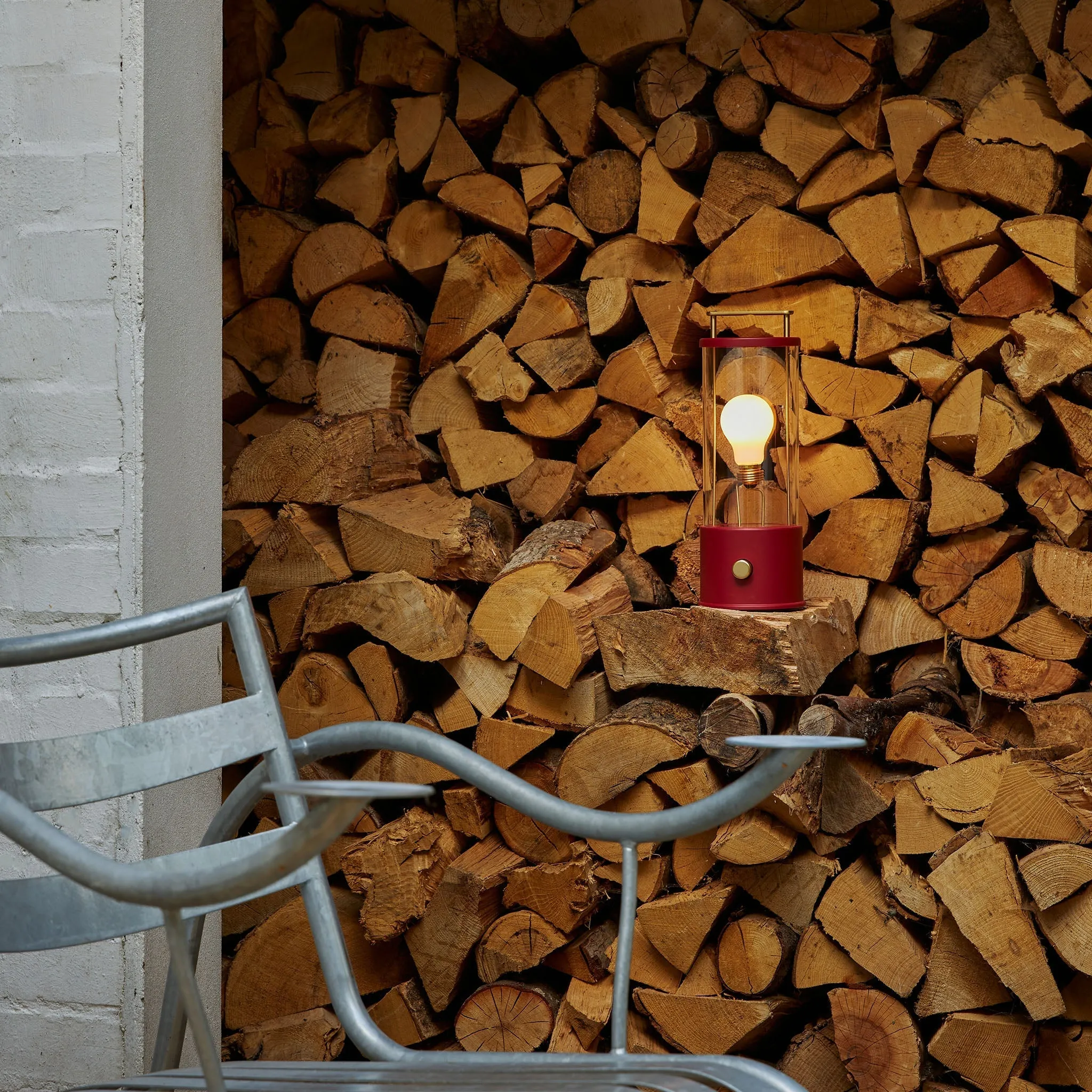 The Muse Portable Lamp in Pomona Red