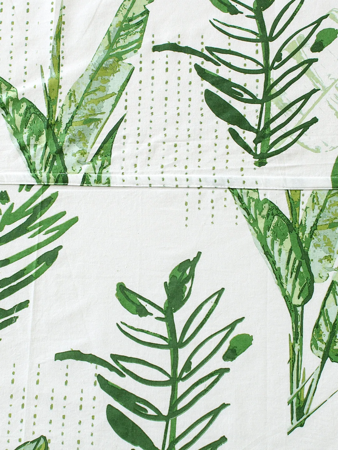 Vanam Green Bedsheet with Pillow Cover